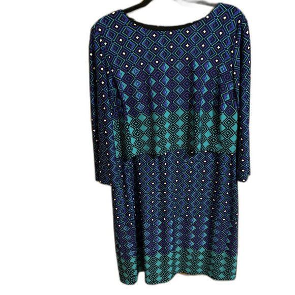 Ronnie Nichole Dresses & Skirts - Ronnie Nichole Vibrant Diamond Green Purple Black Dress Size 14